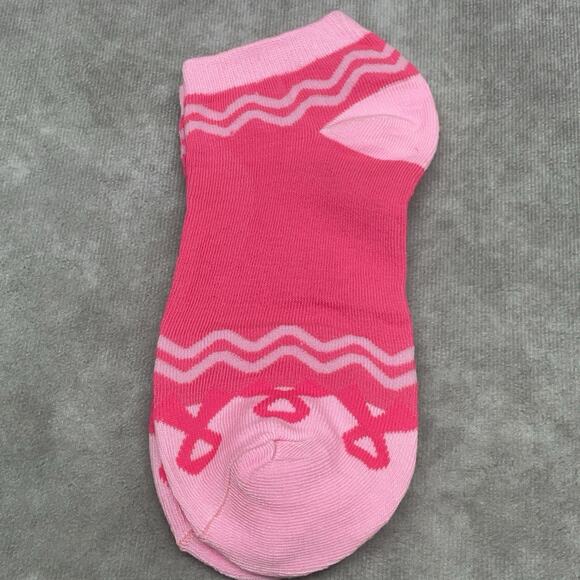 NWOT 12 Pairs Women's Ankle Socks Pink Breast Cancer Awareness Various Patterns - Picture 4 of 7